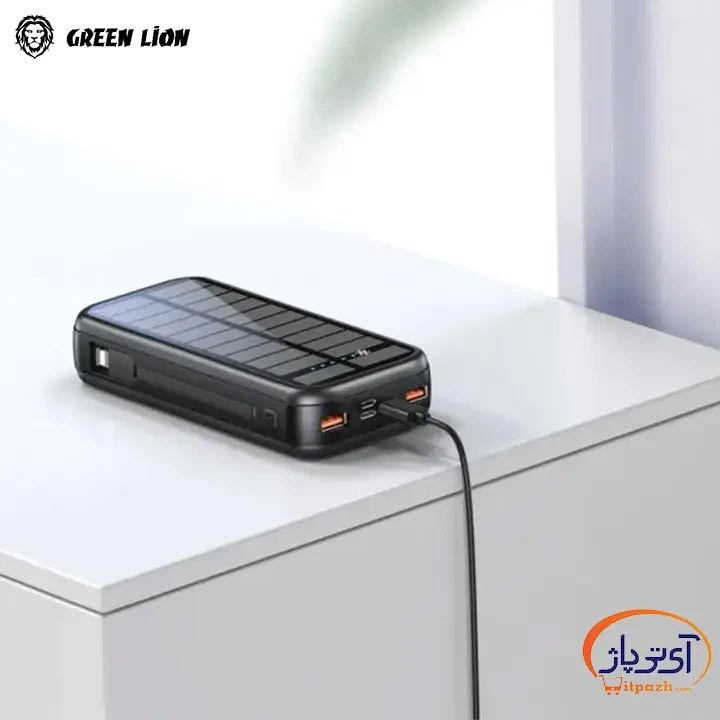 پاوربانک گرین لاین مدل PD20W solar 2 ظرفیت 20000 میلی آمپر ساعت